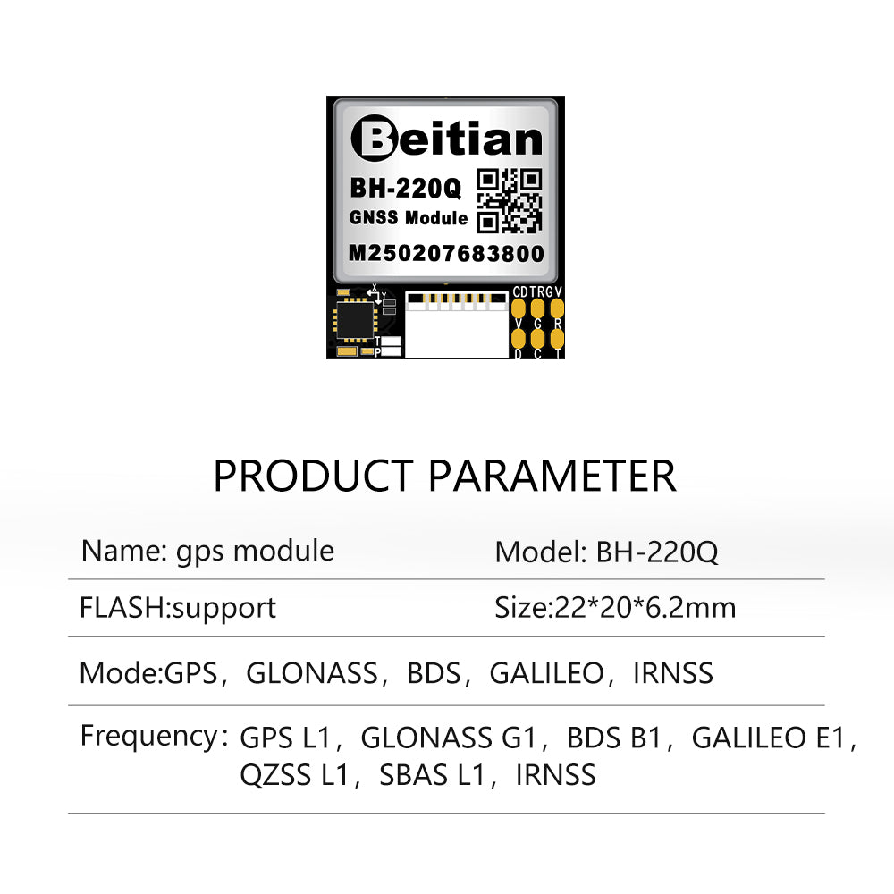 Beitian GPS module position BH-182 222Q 252Q fixed-wing cross-country return Beitian GPS module position BH-182 222Q 252Q fixed-wing cross-country return